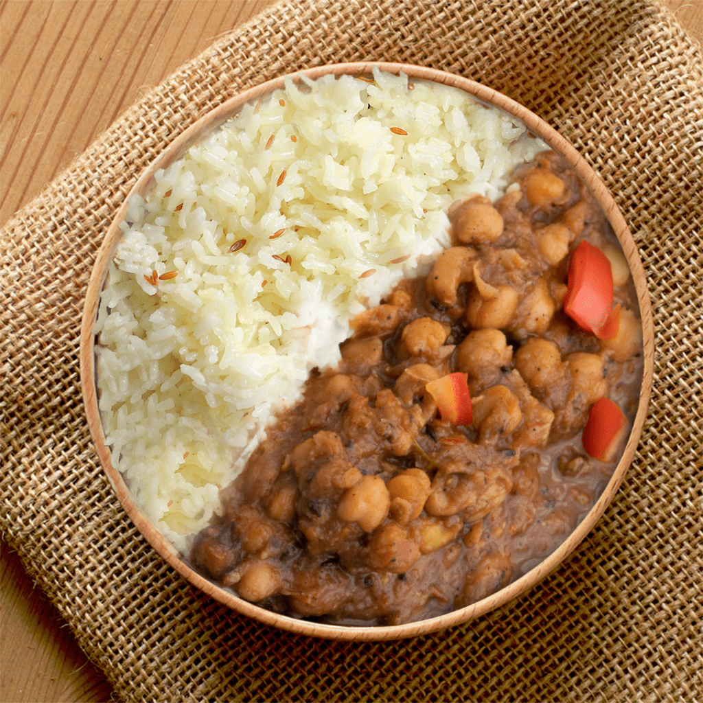 Amritsari Choley and Jeera Rice